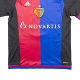 ADIDAS 2015-17 FC Basel Home Kit Bjarnason 8 Champions League Mens Football Shirt Jersey Red M