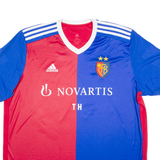 ADIDAS 2018-19 FC Basel Home Kit Champions League Mens Football Shirt Jersey Blue 2XL