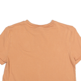 ADIDAS Cropped Womens T-Shirt Orange UK 14