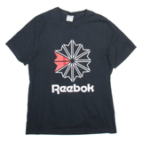 REEBOK Womens T-Shirt Black M