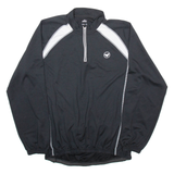 CRANE Cycling Mens Jersey Black Long Sleeve 1/4 Zip L