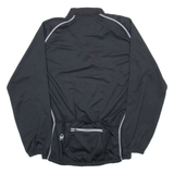 CRANE Cycling Mens Jersey Black Long Sleeve 1/4 Zip L