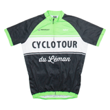 TEXNER Full Zip Cycling Mens Jersey Black S