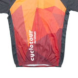 TEXNER Full Zip Cycling Mens Jersey Orange S