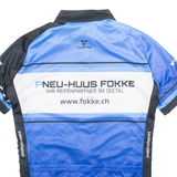 CUORE Full Zip Cycling Mens Jersey Blue S