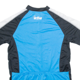 CRIVIT Cycling Mens Jersey Blue 1/4 Zip L
