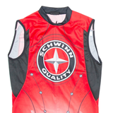SCHWINN Cycling Vest Mens Jersey Red Sleeveless 1/2 Zip S