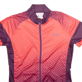 SHERPA Full Zip Cycling Womens Jersey Pink Button Neck XL