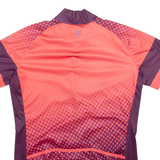 SHERPA Full Zip Cycling Womens Jersey Pink Button Neck XL