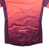 SHERPA Full Zip Cycling Womens Jersey Pink Button Neck XL