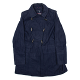 TOMMY HILFIGER Womens Duffle Coat Blue Wool M