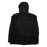 GUESS Mens Chore Coat Black Wool Hooded XL