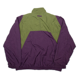 NIKE Mens Shell Jacket Purple Nylon 90s Colourblock L