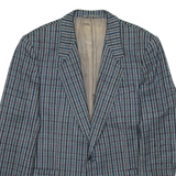 Mens Blazer Jacket Green 90s Check L