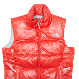 THE NORTH FACE Goose Down Insulated Womens Gilet Red Nylon S