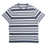 WRANGLER Striped Mens T-Shirt Blue L