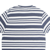 WRANGLER Striped Mens T-Shirt Blue L