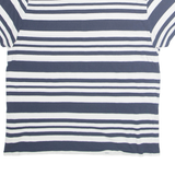WRANGLER Striped Mens T-Shirt Blue L