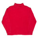 DISNEY Womens T-Shirt Red Long Sleeve Roll Neck L