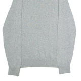 TIMBERLAND Mens Jumper Grey 1/4 Zip Tight Knit M