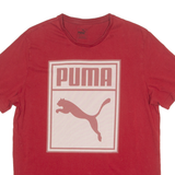 PUMA Mens T-Shirt Red Crew Neck L