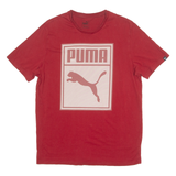 PUMA Mens T-Shirt Red Crew Neck L
