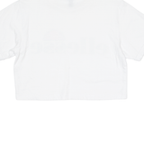 ELLESSE Cropped Womens T-Shirt White Crew Neck UK 6