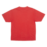REEBOK Mens T-Shirt Red V-Neck L
