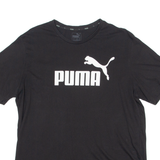 PUMA Mens T-Shirt Black Crew Neck XL