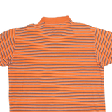 RALPH LAUREN CHAPS Mens Polo Shirt Orange Striped XL