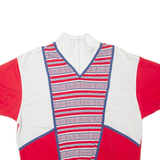 Mens T-Shirt Red 1/4 Zip L