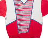 Mens T-Shirt Red 1/4 Zip L