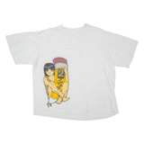 Womens T-Shirt Grey Roll Neck XL