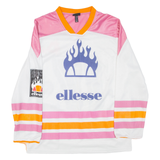 ELLESSE Womens Jersey Pink 3/4 Sleeve V-Neck UK 12