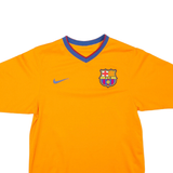 NIKE FC Barcelona Mens Football Shirt Jersey Orange V-Neck S