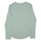 CARHARTT Womens T-Shirt Green Long Sleeve V-Neck S