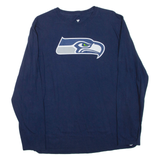 FANATICS Seattle Seahawks Mens T-Shirt Blue Long Sleeve USA L