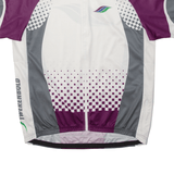 TWERENBOLD Cycling Full Zip Mens Jersey Purple High Neck XL