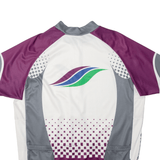 TWERENBOLD Cycling Full Zip Mens Jersey Purple High Neck XL