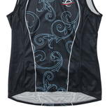 CUORE Cycling Full Zip Mens Jersey Black Sleeveless High Neck S