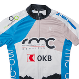 CUORE Cycling Full Zip Mens Jersey Blue High Neck S