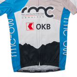 CUORE Cycling Full Zip Mens Jersey Blue High Neck S