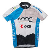 CUORE Cycling Full Zip Mens Jersey Blue High Neck S