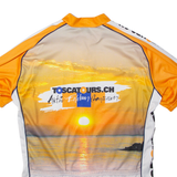 CUORE Cycling Full Zip Mens Jersey Orange High Neck XL