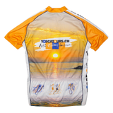 CUORE Cycling Full Zip Mens Jersey Orange High Neck XL