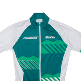 TWERENBOLD Cycling Full Zip Mens Jersey Green High Neck M