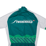 TWERENBOLD Cycling Full Zip Mens Jersey Green High Neck M