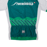 TWERENBOLD Cycling Full Zip Mens Jersey Green High Neck M