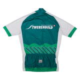 TWERENBOLD Cycling Full Zip Mens Jersey Green High Neck M