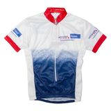 LEVECO Cycling Mens Jersey White 1/2 Zip S